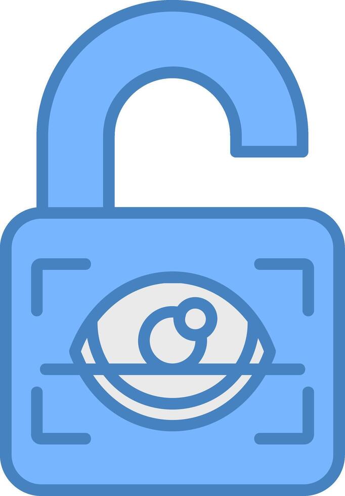 Padlock Trendy Design Stamp vector