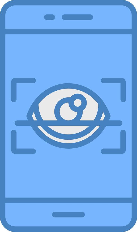 Retinal Scan Cool Tone Object vector