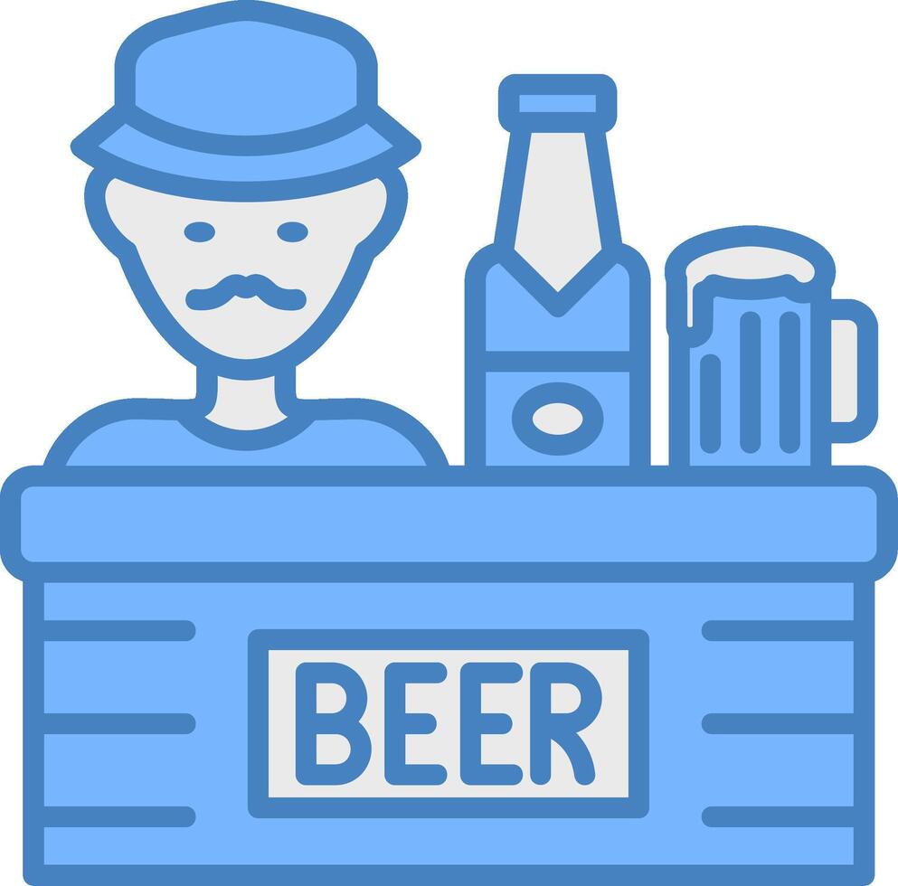 Bartender Modern Grid Sketch vector