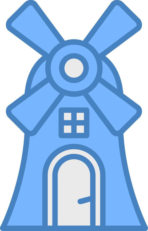 Mill Handcrafted Line Element vector