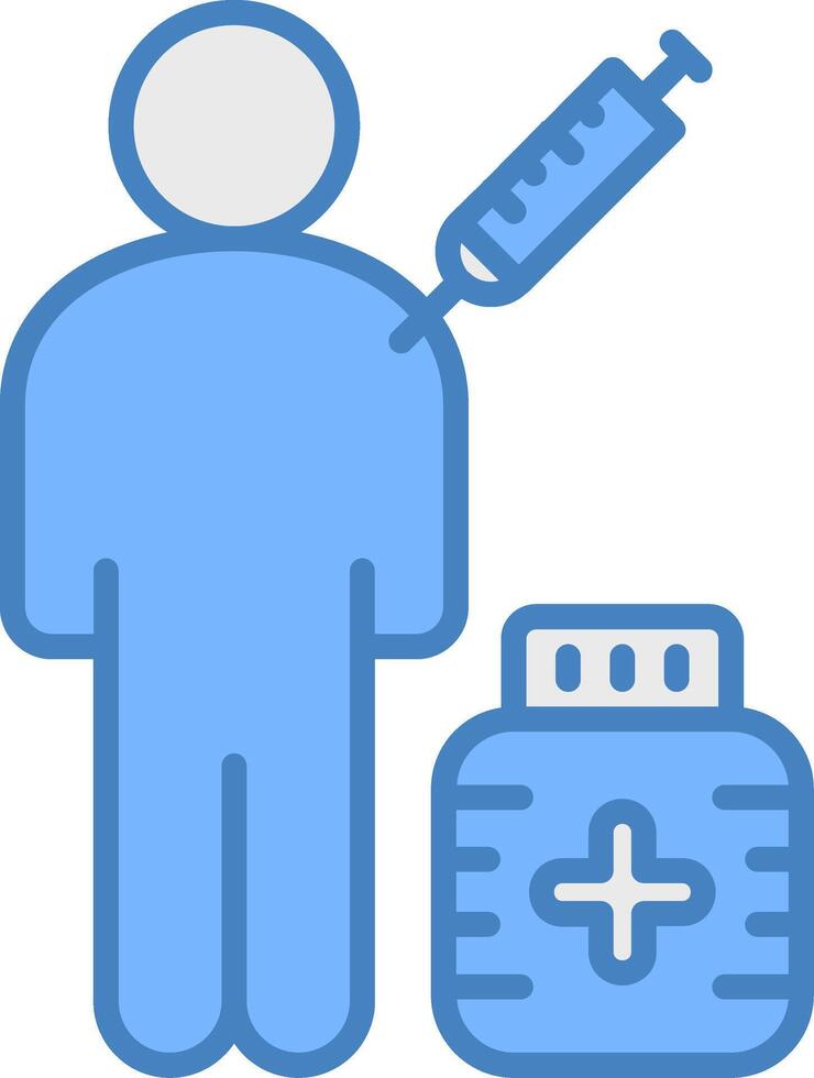 Vaccinations Tech Badge Concept vector