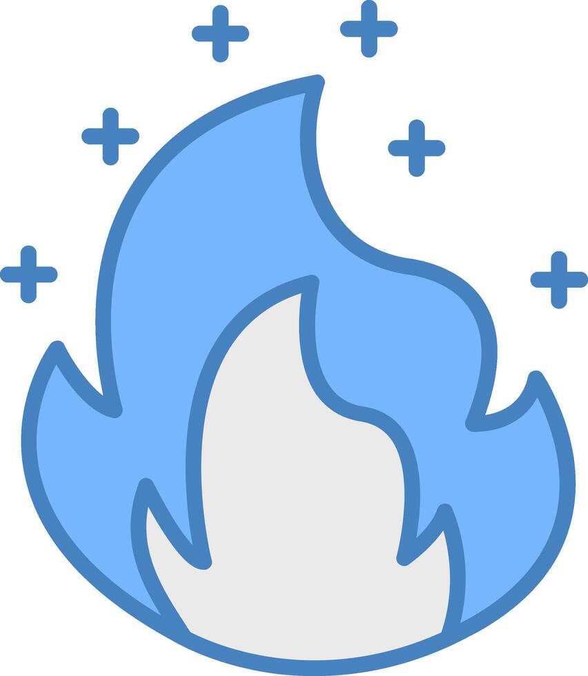 Fire Detailed Line Drawing vector