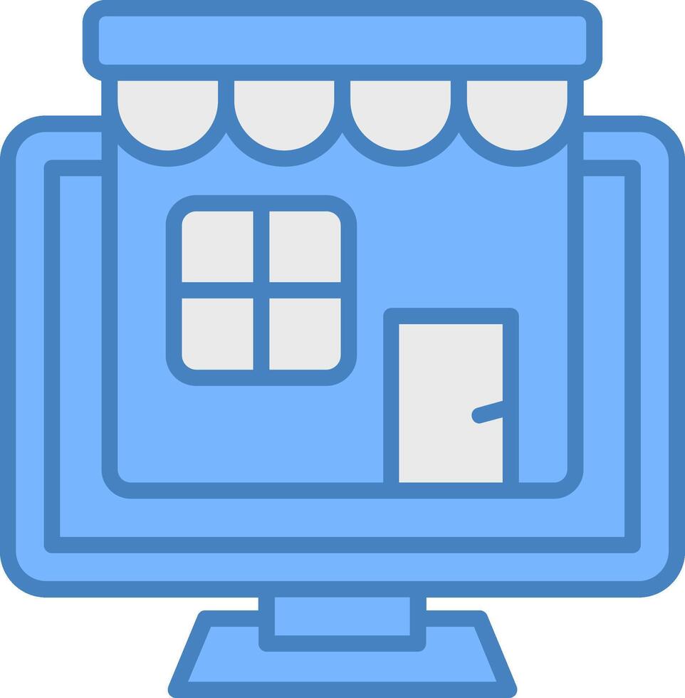 Online Store Shadowed Grid Element vector