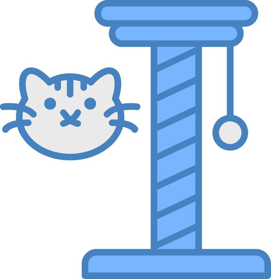 Cat Toy Minimal Grid Form vector