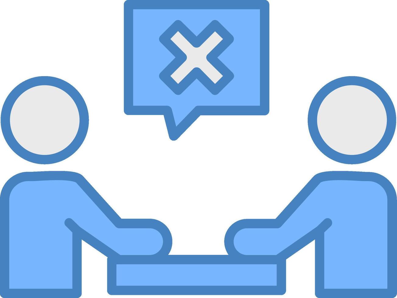 Meeting Cancel Bright Tone Sketch vector