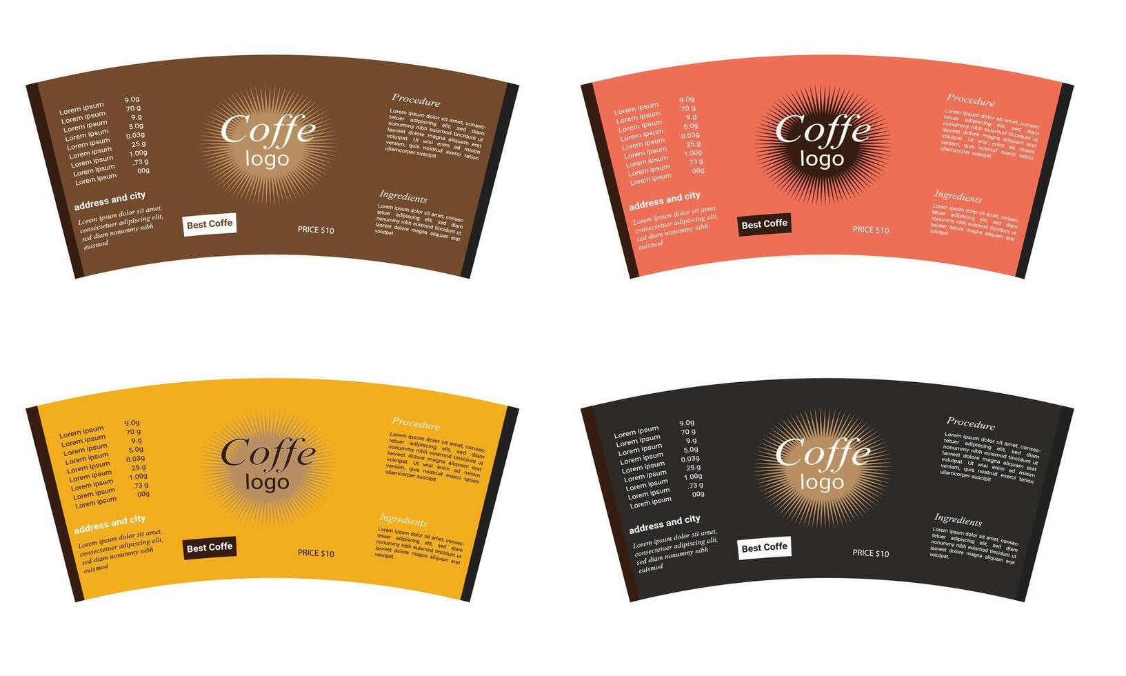 Coffee Cup Template Design vector