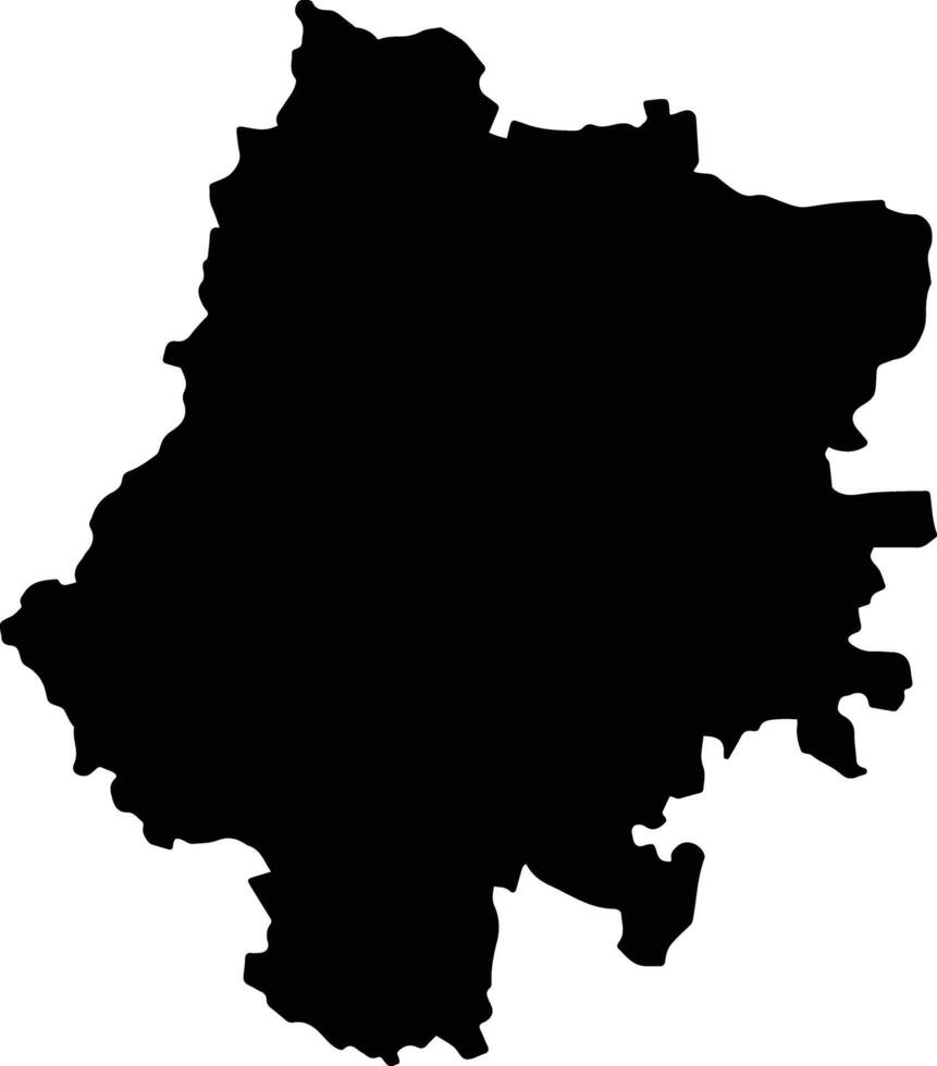 Tenkasi India silhouette map vector