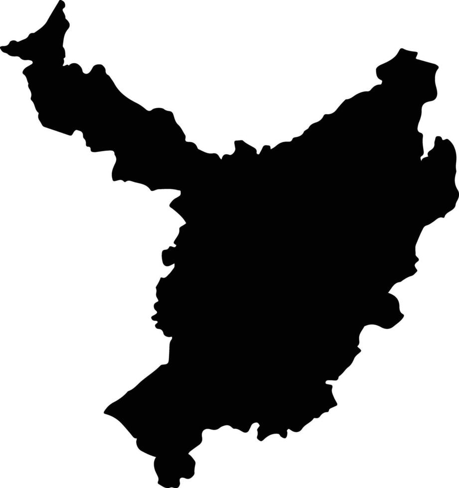 Teocaltiche Mexico silhouette map vector