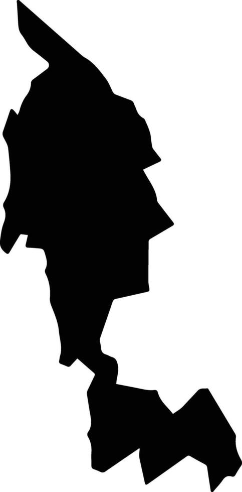 Tepatlaxco de Hidalgo Mexico silhouette map vector