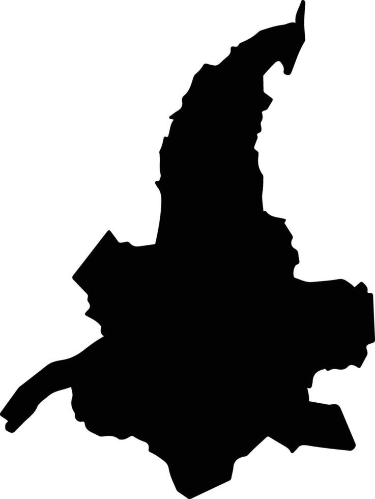 Tepeyahualco Mexico silhouette map vector