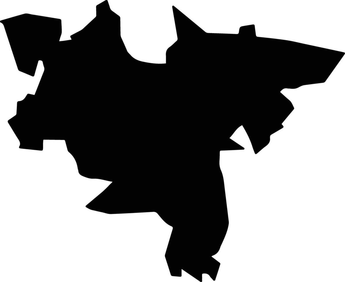 Tequixquiac Mexico silhouette map vector