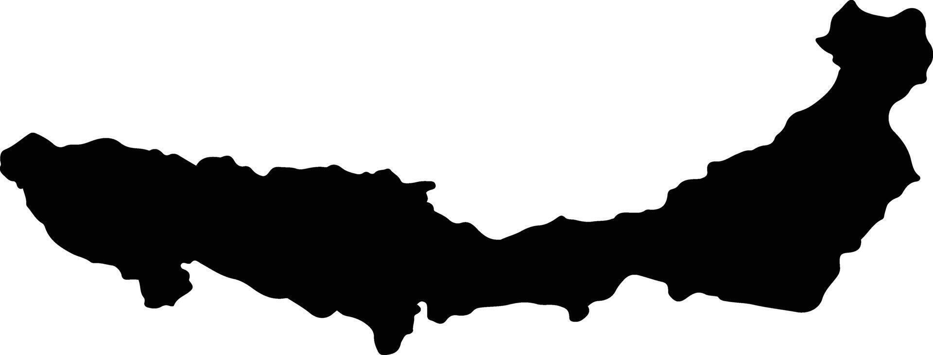 TEREGOVA Romania silhouette map vector