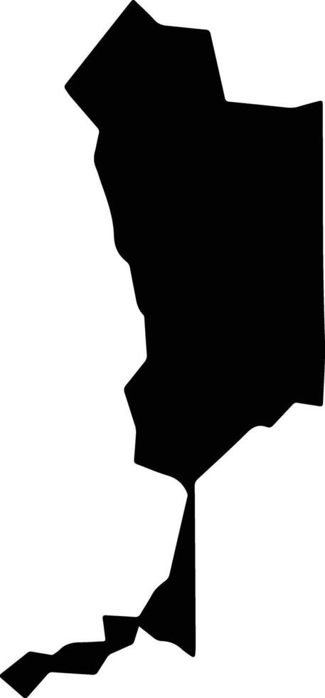 Teresina Brazil silhouette map vector