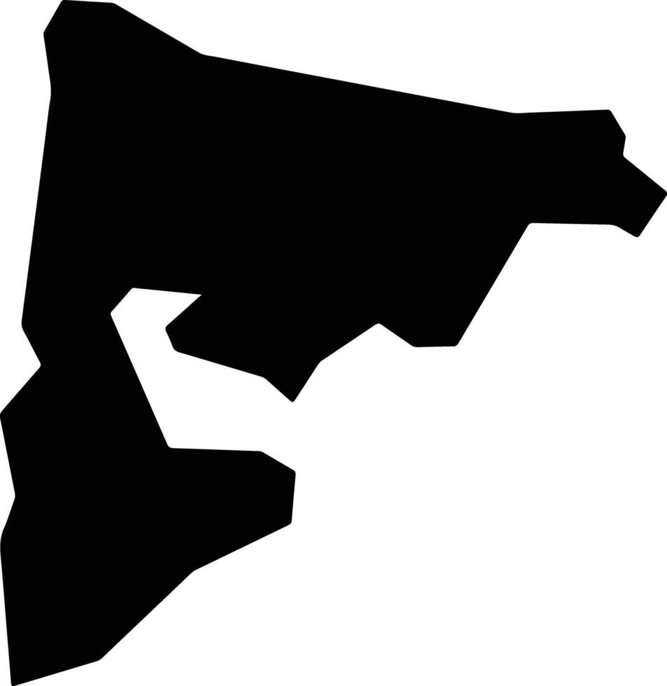 Terenozekskiy Kazakhstan silhouette map vector
