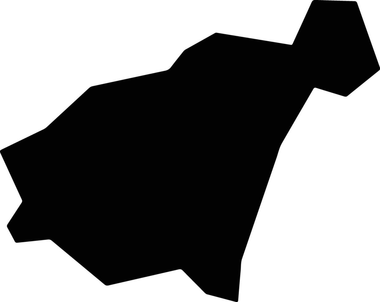 Tervel Bulgaria silhouette map vector