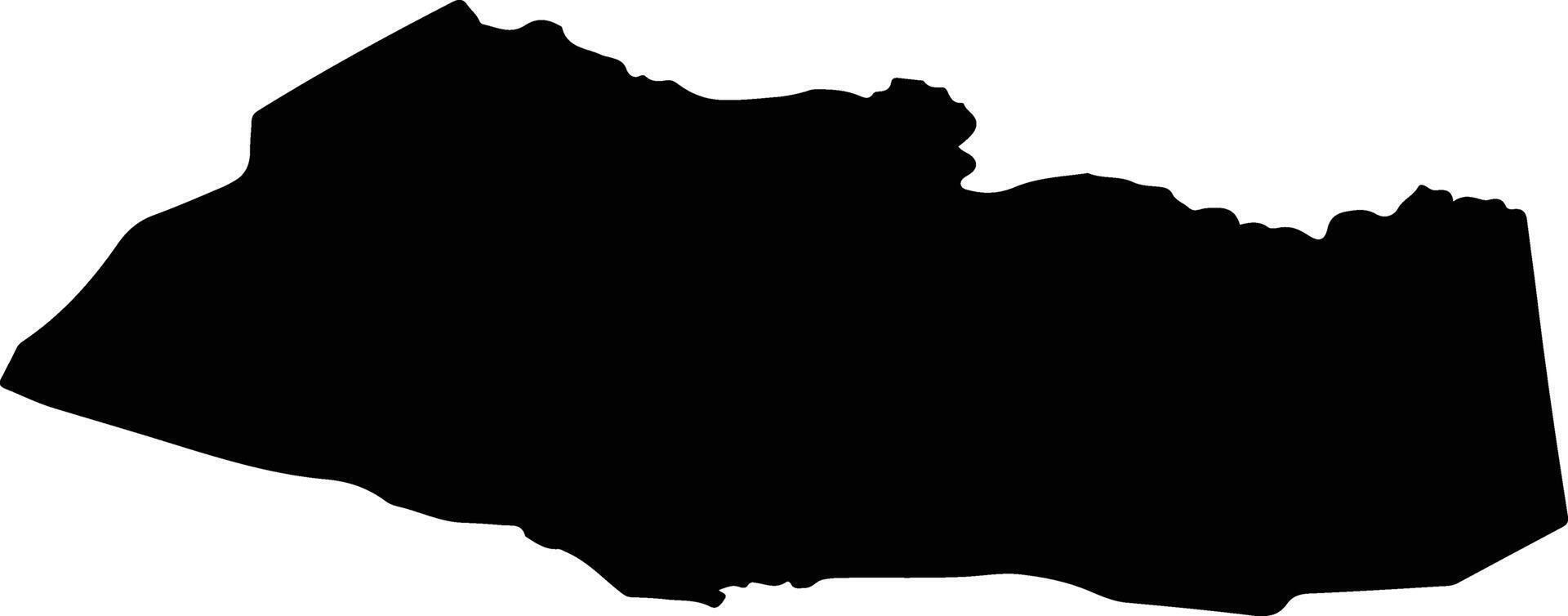 Teshig Mongolia silhouette map vector