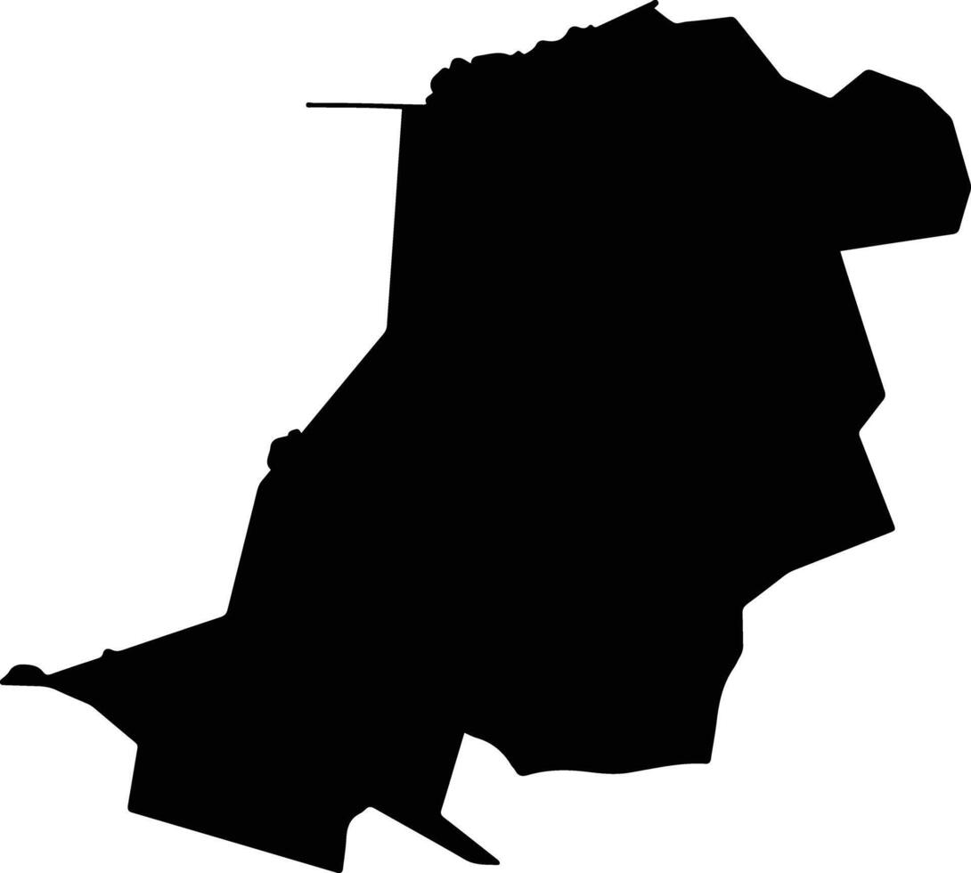 Teso North Kenya silhouette map vector