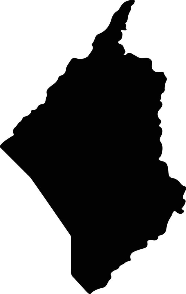 Tete Chemin Millet Saint Lucia silhouette map vector