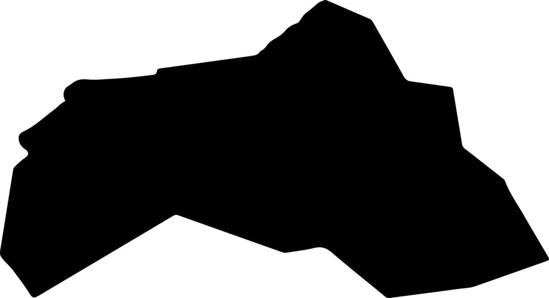 Tetovo North Macedonia silhouette map vector