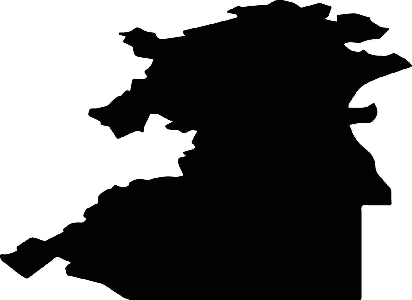 Tetyushsky District Russia silhouette map vector