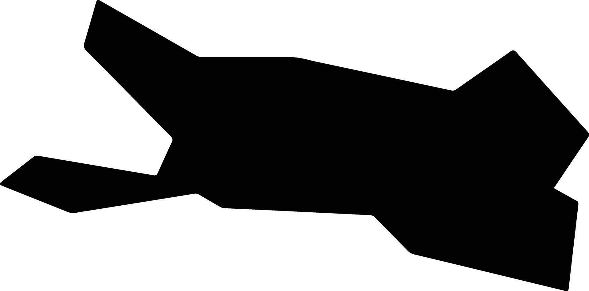 Teykovo Russia silhouette map vector