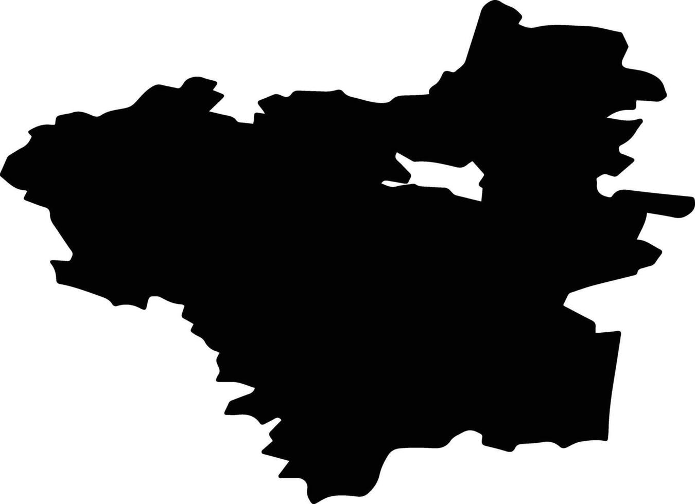 Teykovsky District Russia silhouette map vector