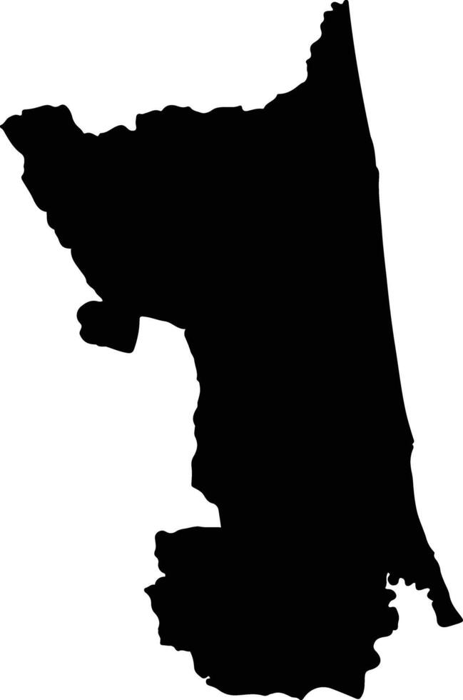Tha Sala Thailand silhouette map vector
