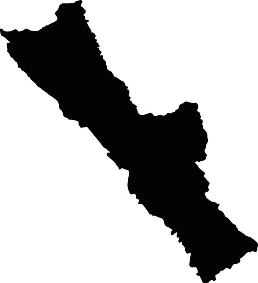 Tha Song Yang Thailand silhouette map vector