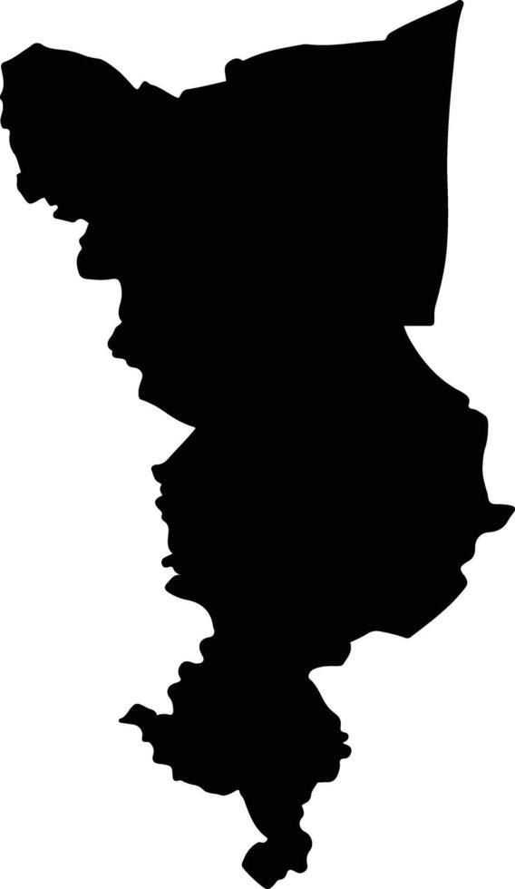 Tha Wung Thailand silhouette map vector