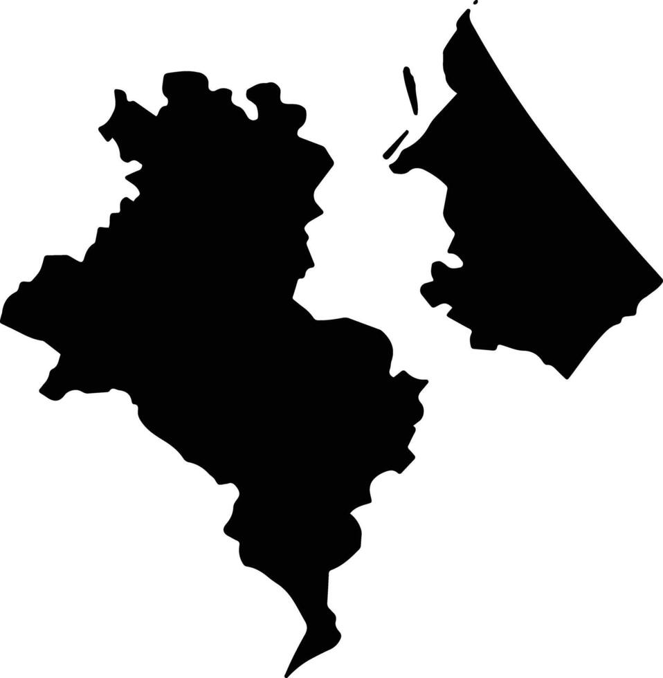 Thach Ha Vietnam silhouette map vector