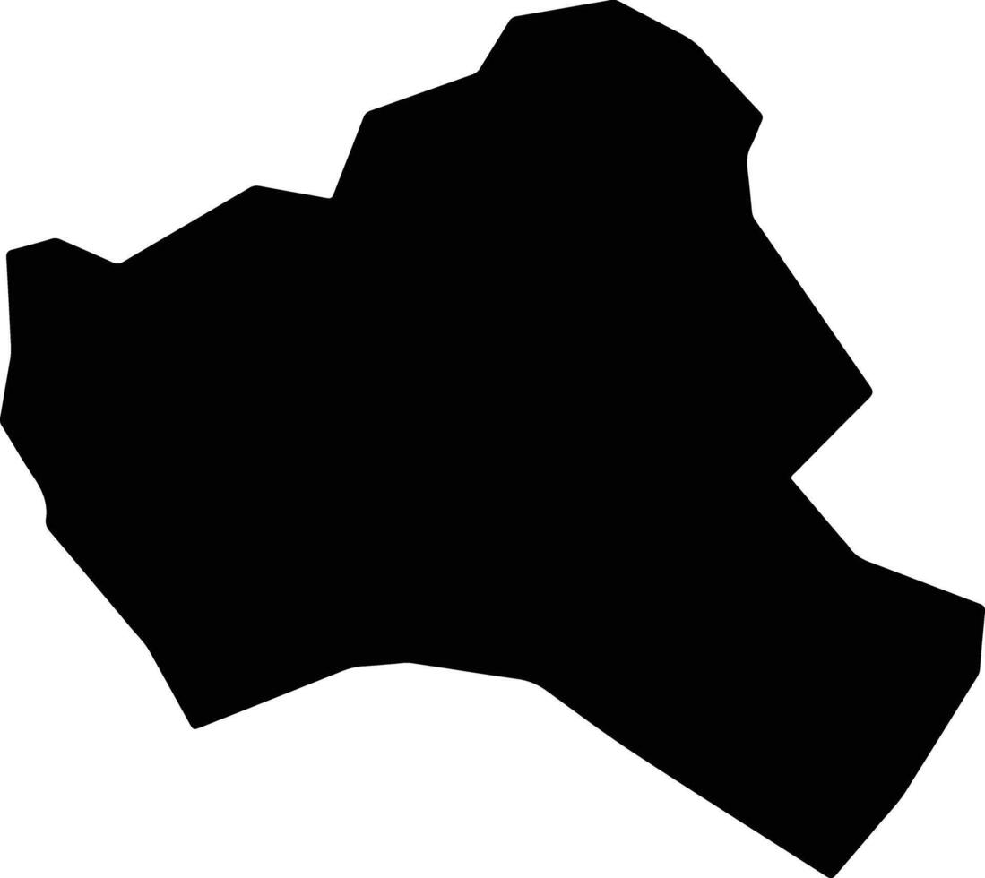 Thaechon North Korea silhouette map vector