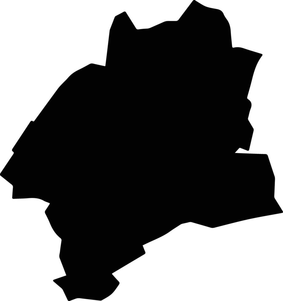 Thai Binh Vietnam silhouette map vector