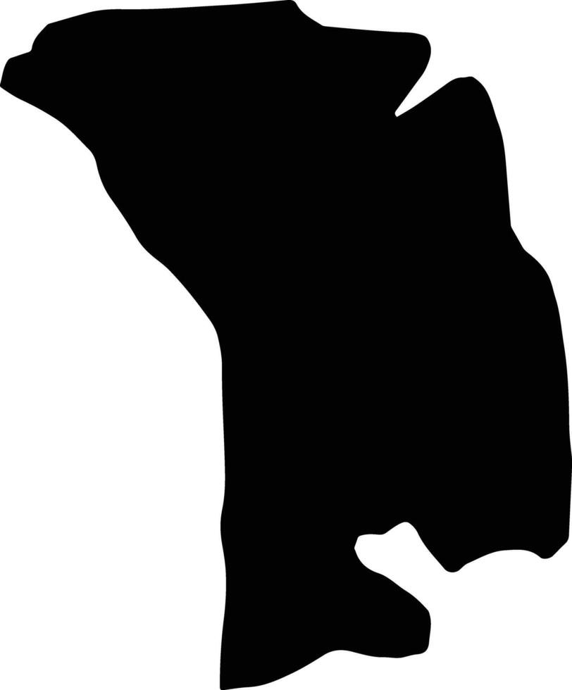 Thakhek Laos silhouette map vector