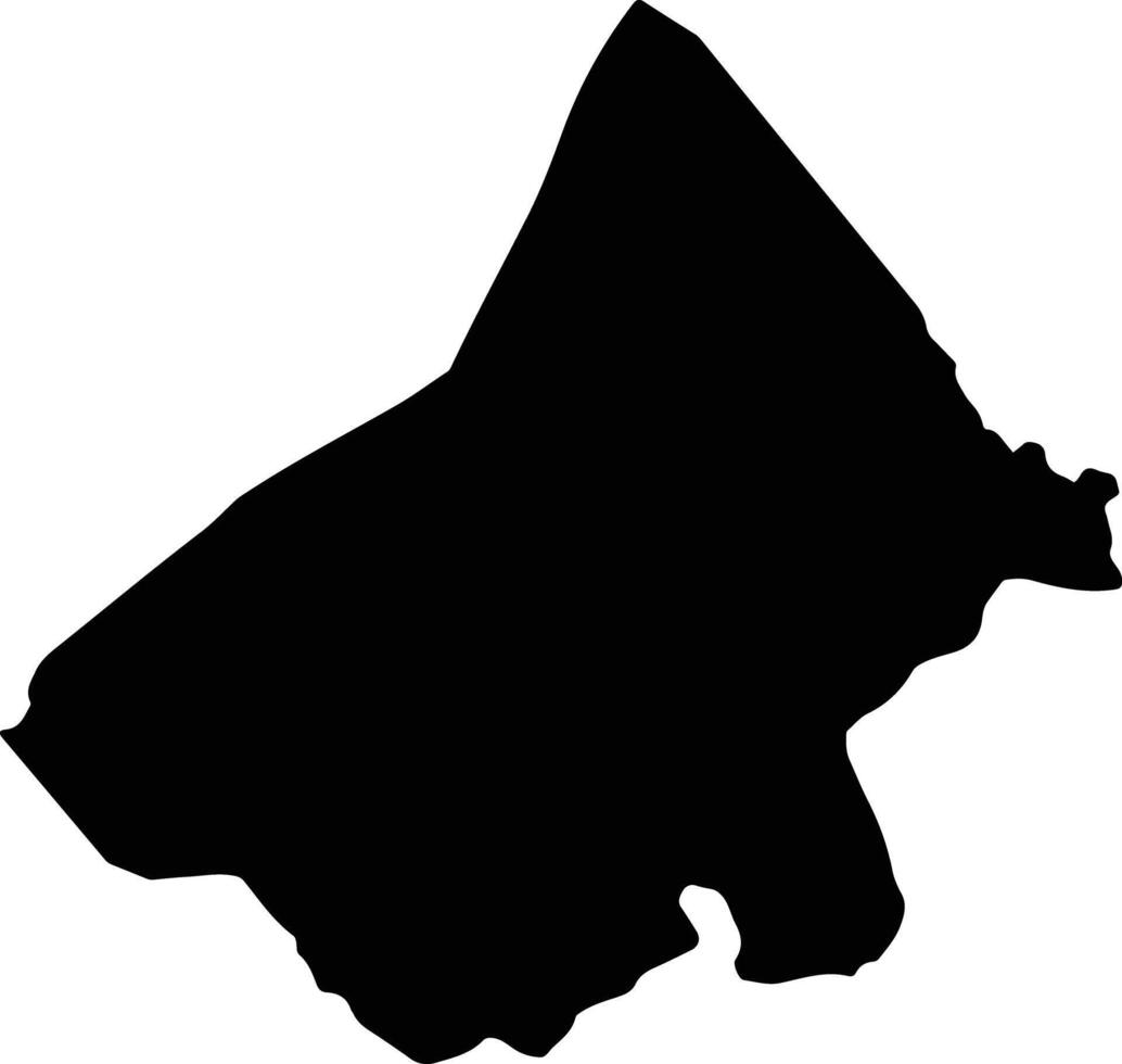 Thamazo Saint Lucia silhouette map vector