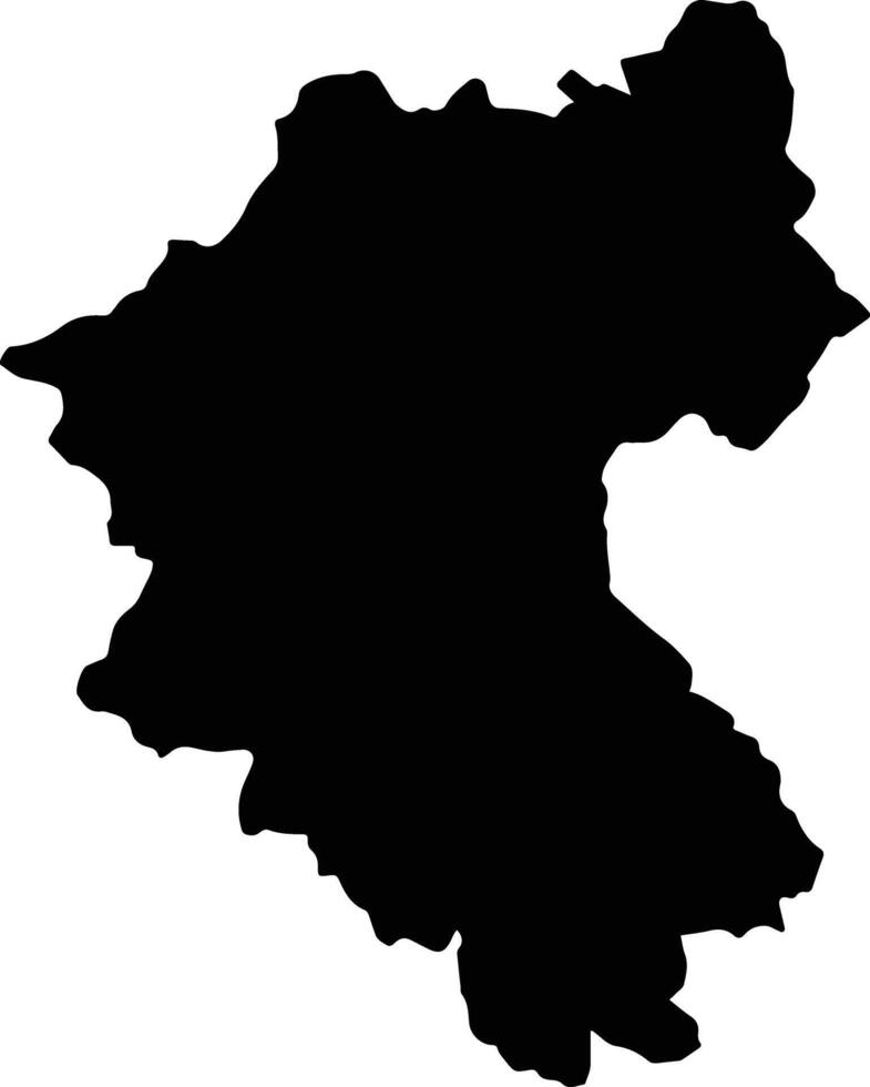 Than Uyen Vietnam silhouette map vector