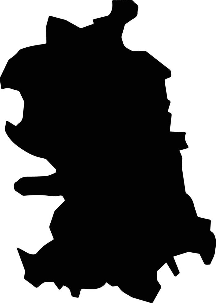 Thanh Oai Vietnam silhouette map vector
