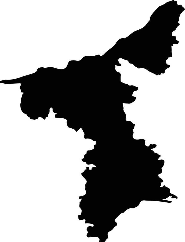 Thanjavur India silhouette map vector