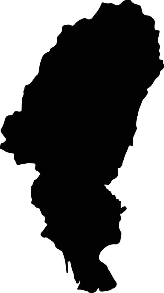 Thap Put Thailand silhouette map vector