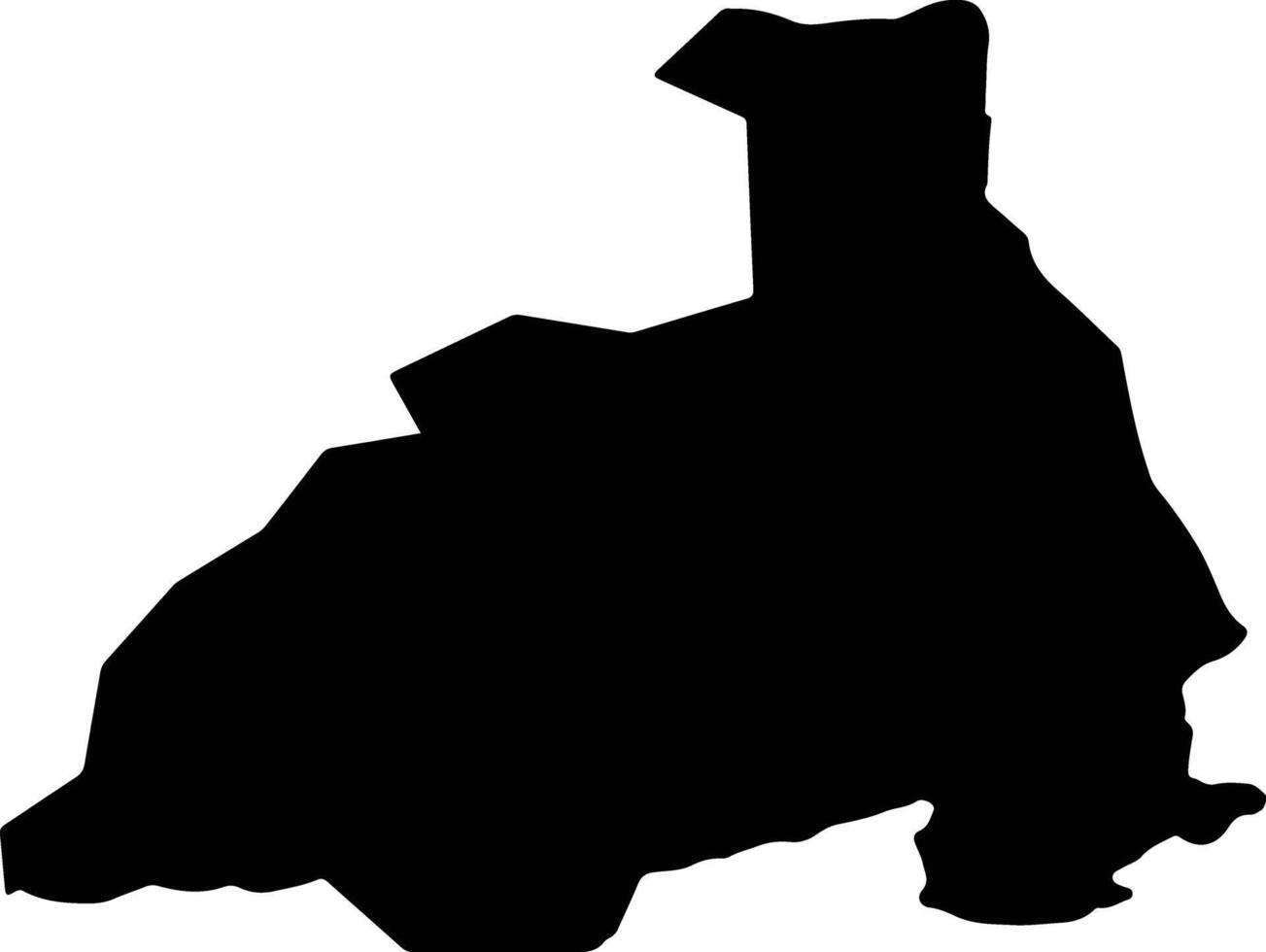 Tharparkar Pakistan silhouette map vector