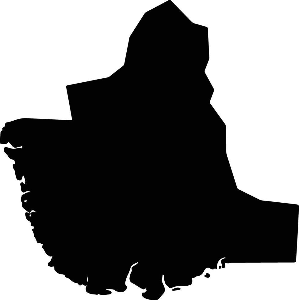 Thatta Pakistan silhouette map vector