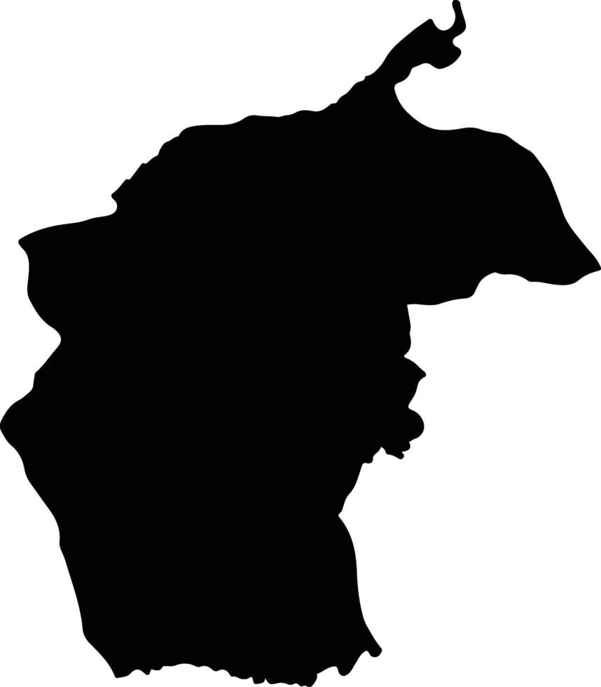 Thawat Buri Thailand silhouette map vector
