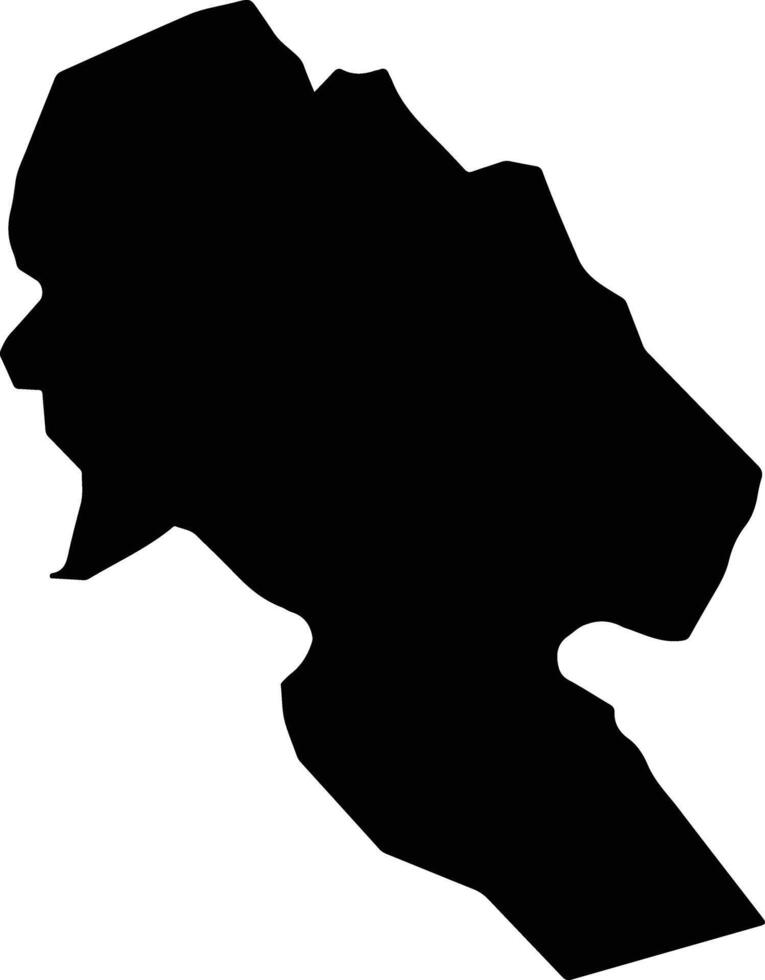 The Morne Saint Lucia silhouette map vector