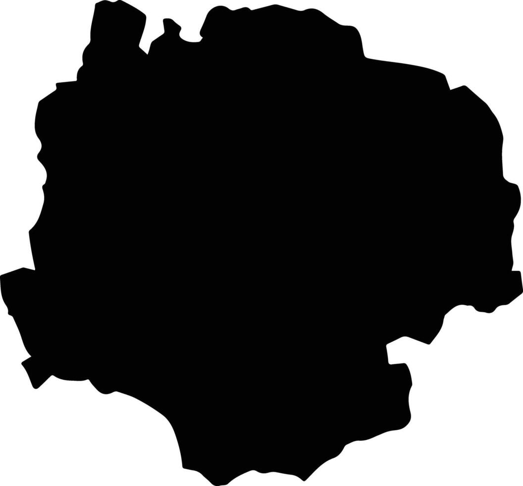 The Dangs India silhouette map vector