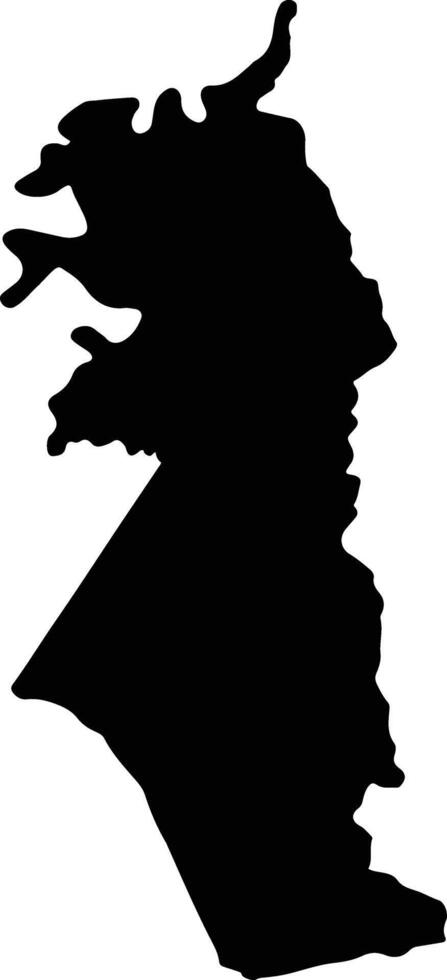 The Hills Australia silhouette map vector