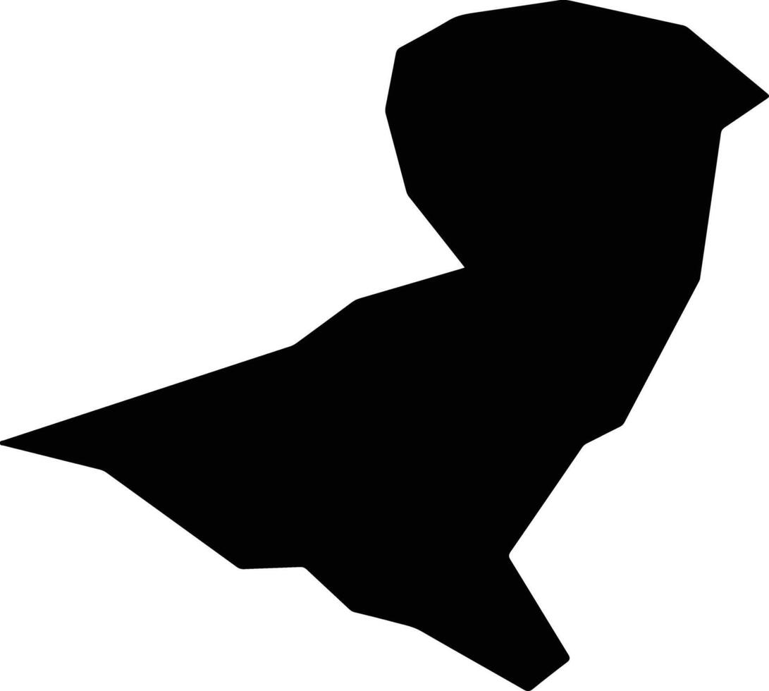 Thedtsho Bhutan silhouette map vector