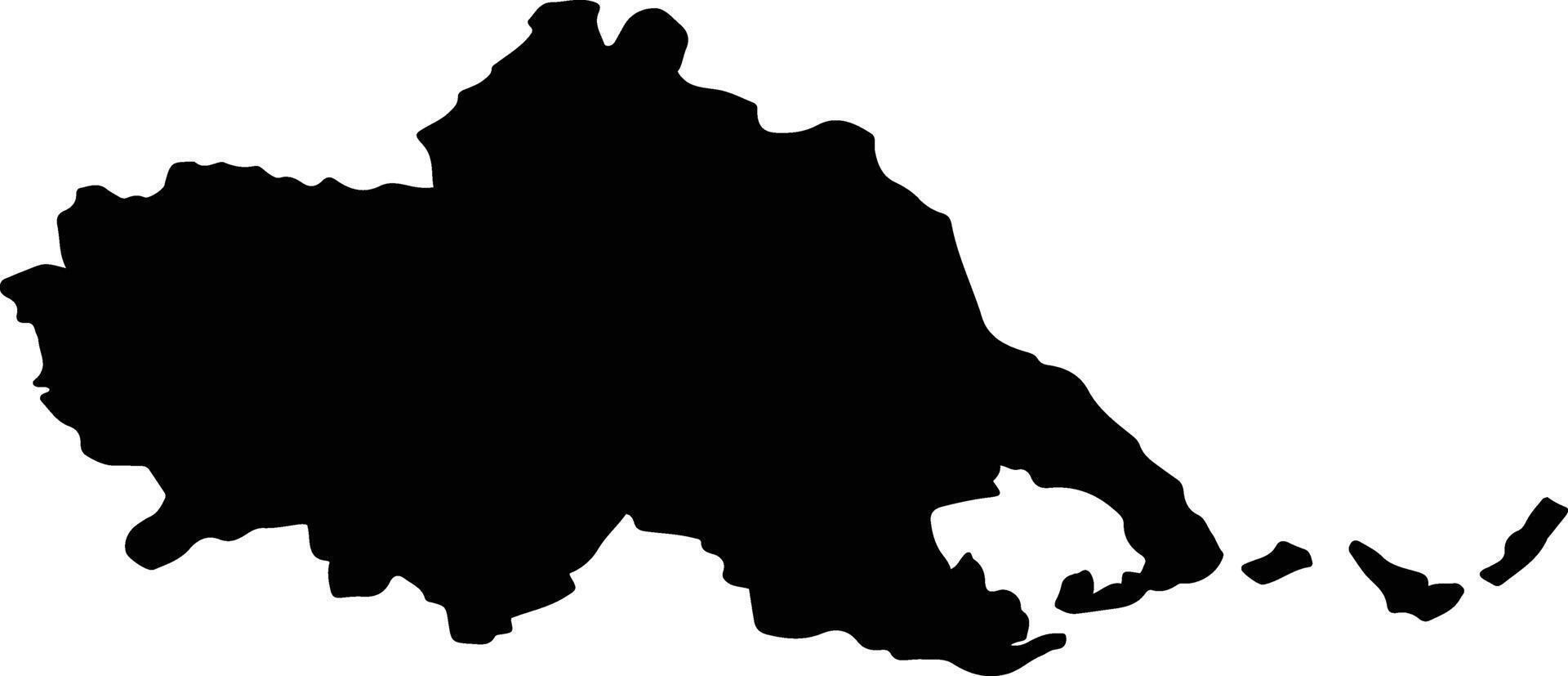 Thessalias Greece silhouette map vector