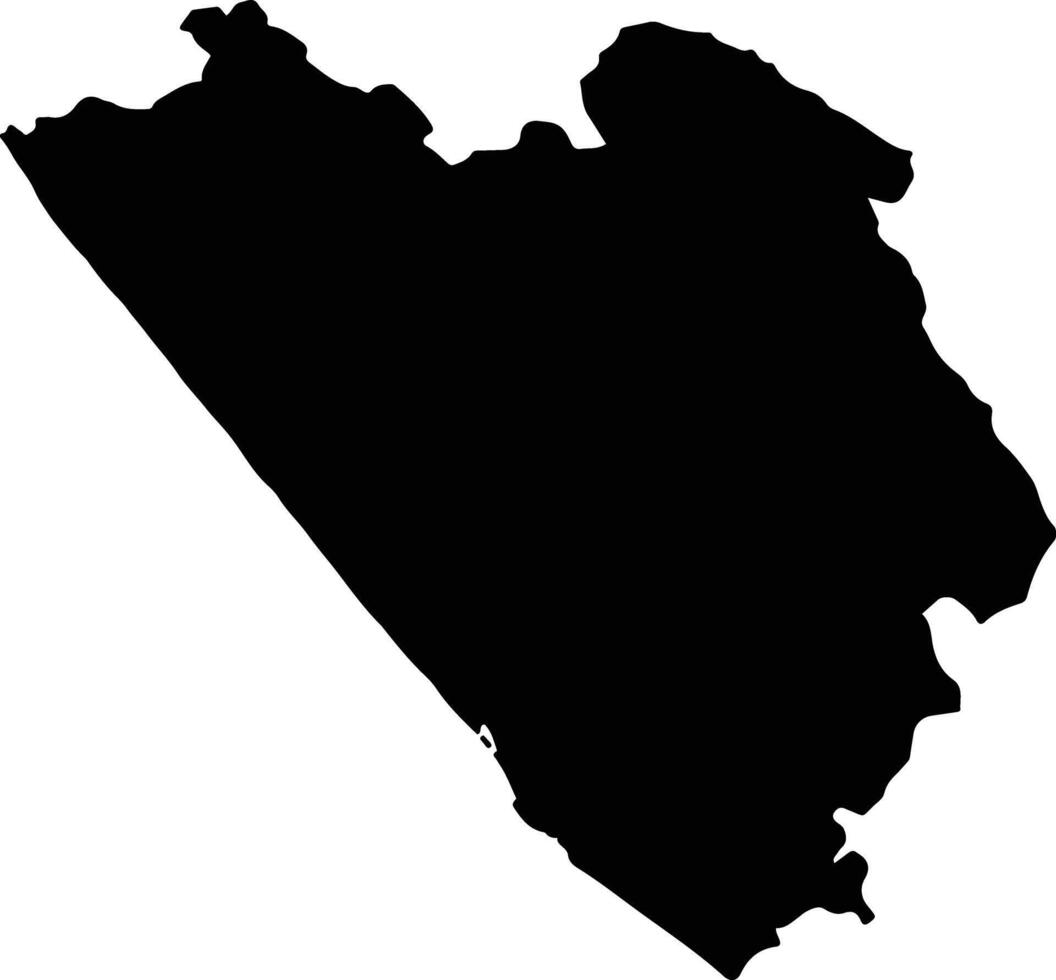 Thiruvananthapuram India silhouette map vector