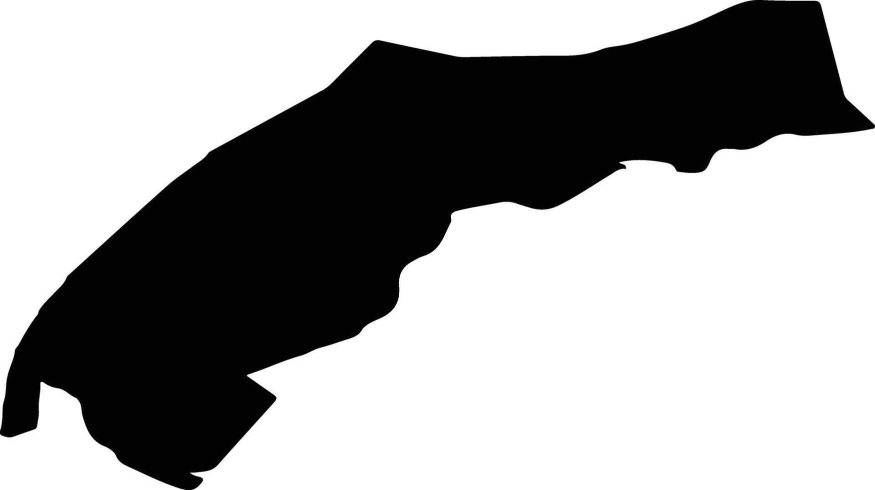 Thisted Denmark silhouette map vector