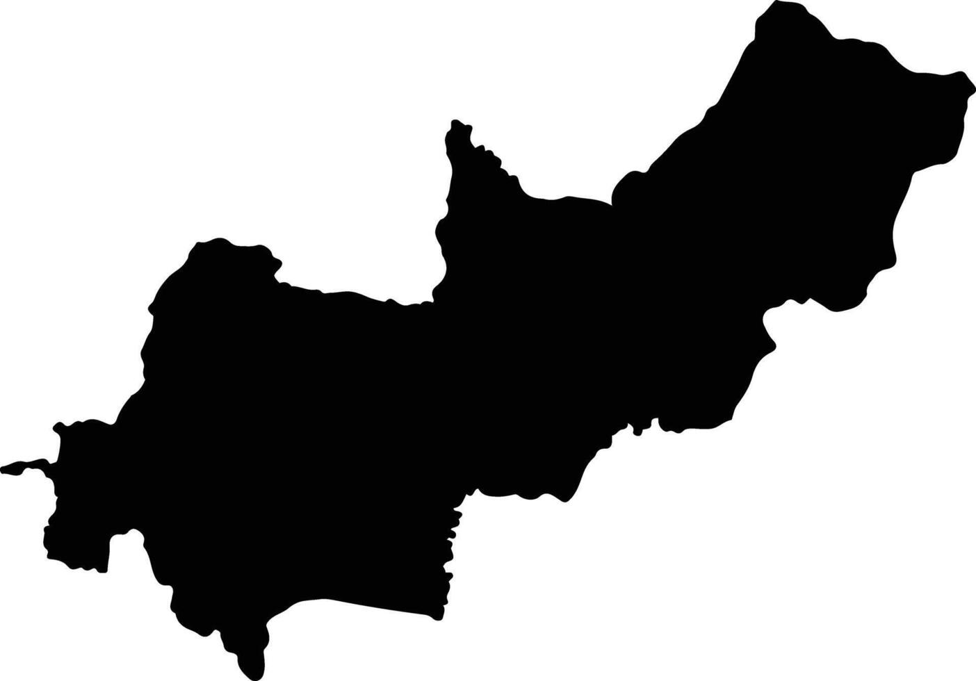 Thoeng Thailand silhouette map vector