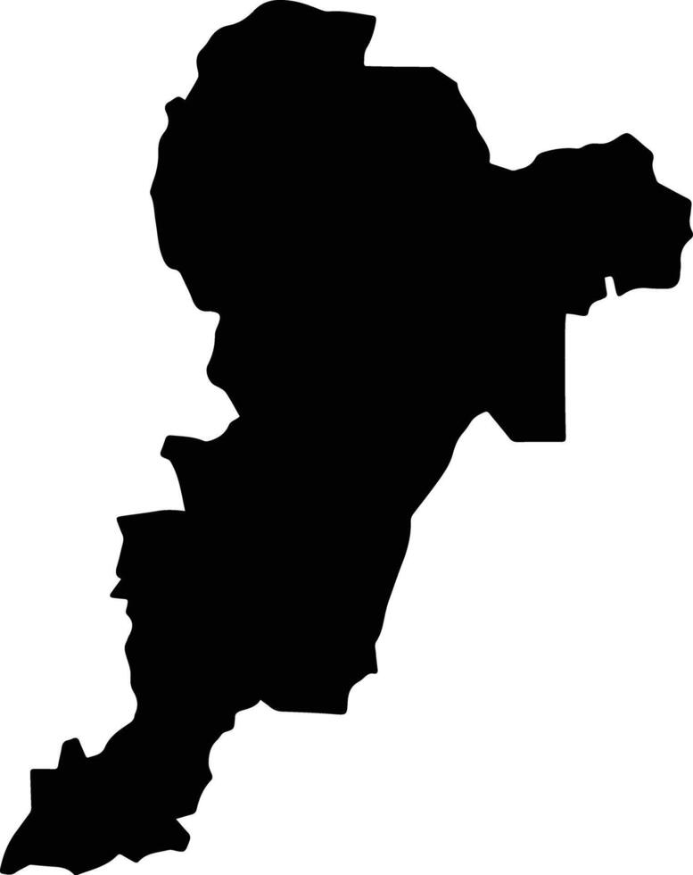Thong Nhat Vietnam silhouette map vector